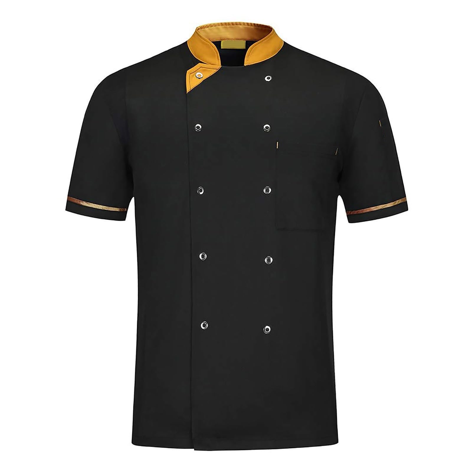 Unisex Chef Coat Short Sleeve Chef Jackets For Men Breathable Cook Shirts Personalized Restaurant Kitchen Working Uniform
