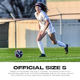 Franklin Sports Oficjalna piłka nożna US Soccer Federation (USSF) + pompka - piłka regulacyjna Rozmiar 5 dla młodzieży i dorosłych - wysokiej jakości pokrowiec + konstrukcja - idealna dla