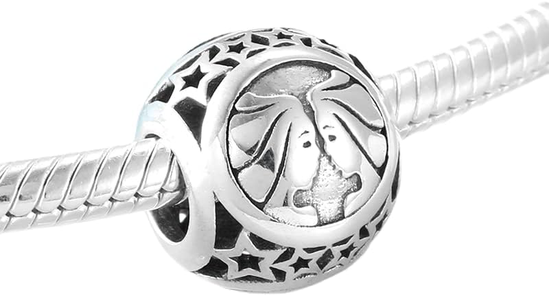 Charm dello Zodiaco Gemelli Oroscopo segno zodiacale in argento 9...
