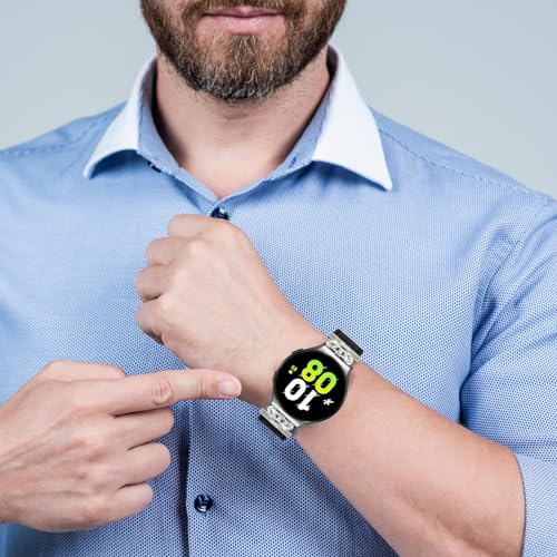 Leather band Compatible With Galaxy watch 4/Galaxy watch 5 40mm 44mm Genuine Leather Adjustable Strap For Galaxy Watch 4 Classic 42mm 46mm/Watch 5 Pro 45mm4