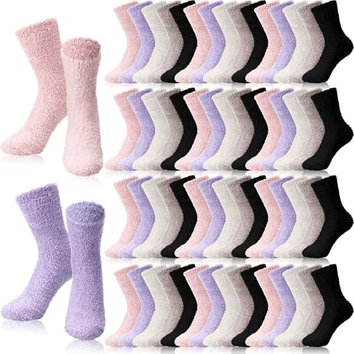 Image of Handepo 60 Pairs Women Fuzzy Socks Bulk