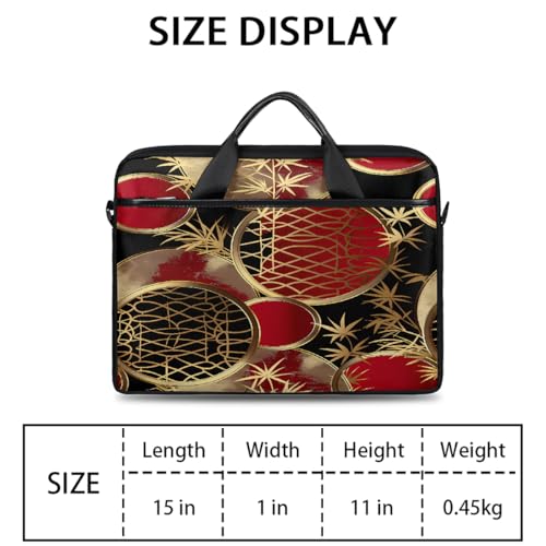 Bolso para Laptop con Patrón Geométrico Japonés 15 Pulgadas miniatura 2