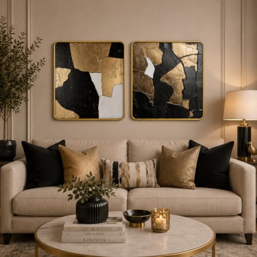 Image of RANDOM Premium Square Wall Painting Set of 2, 38 x 38 cm (Square Painting)