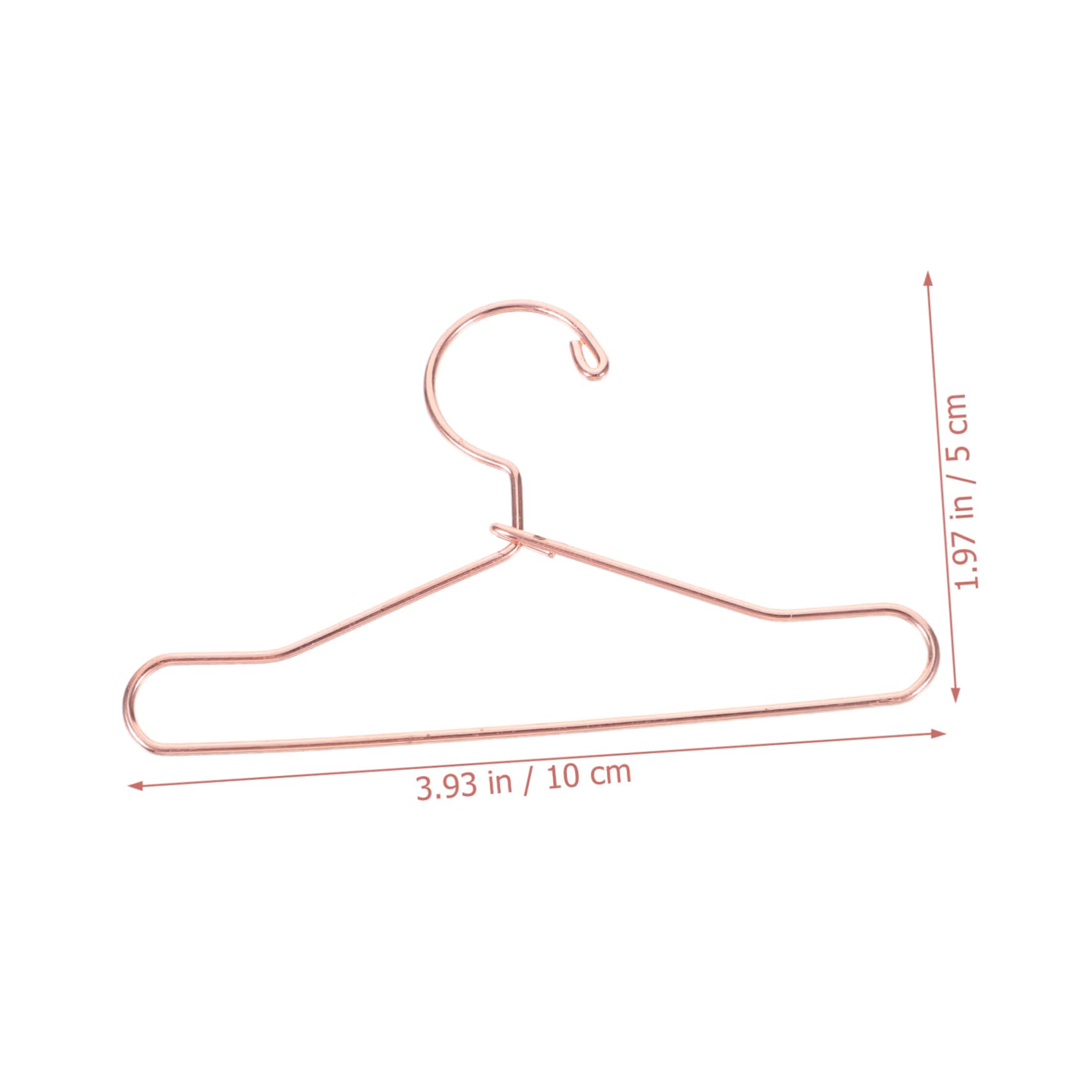 VANZACK 10Pcs Metal Mini Hangers for Doll Clothing Sturdy Doll Closet Hangers Elegant Design for Displaying and Accessories