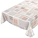 Anro - Mantel de hule, diseño de patchwork, Beige y marrón claro.,...