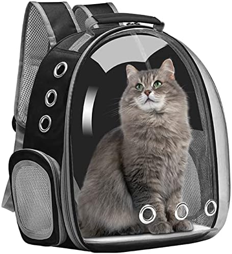 SMARTY Cat Carrier Backpack, Pet Carrier Backpack and Space Capsule Front Pack for Small Medium Cat Puppy Dog Carrier Backpack Bag, Pet Carrier for Travel Camping Hiking Walking-Black