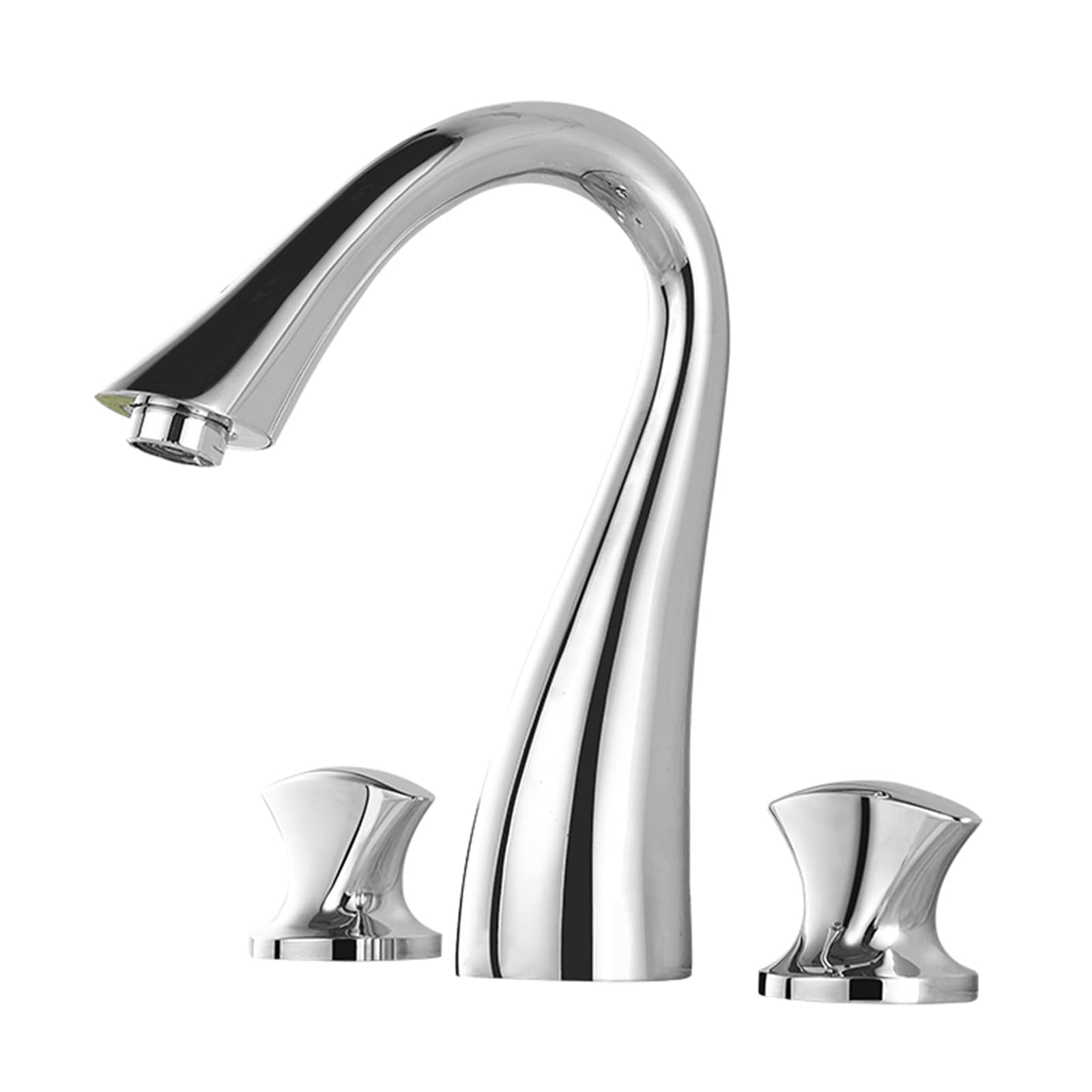 VDOQTLJT 3 Hole faucets for Bathroom Basin Mixer Faucet Two Handles Split Brass faucets-Gold(Cromo)