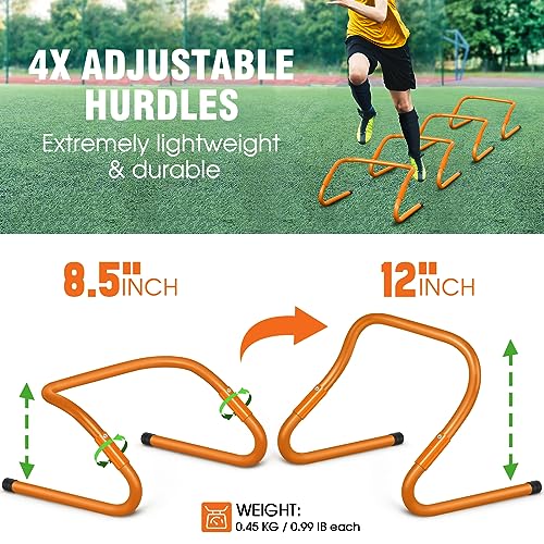 image for X-UMEUS Agility Ladder Speed Training Equipment Set-20ft Agility Ladde