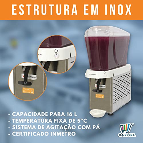 Refresqueira Inox 1 Reservatório 16LTS RV116