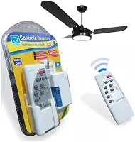 CONTROLE REMOTO UNIVERSAL PARA VENTILADOR DE TETO E LÂMPADA QUALITRONIX COMPATIVEL COM TODOS OS MODELOS