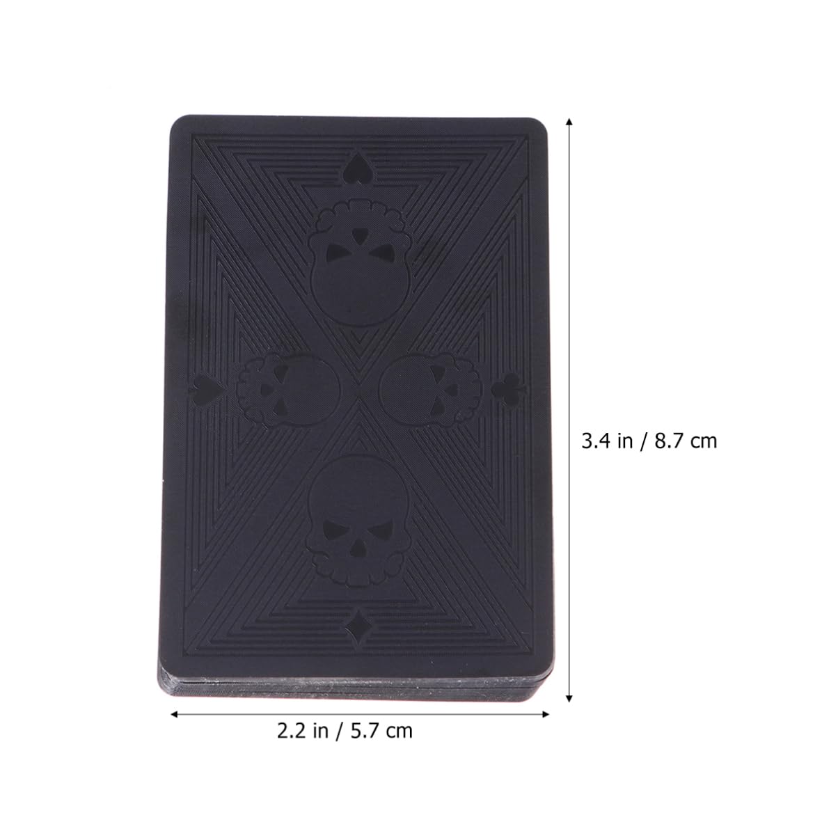 Toyvian 3pezzi Carte Poker Nere Con Design Creativo Per Gioco Da Tavolo Casa e Ufficio Stile Teschio Massima Privacy e Resistenza Per Feste e Riunioni Familiari