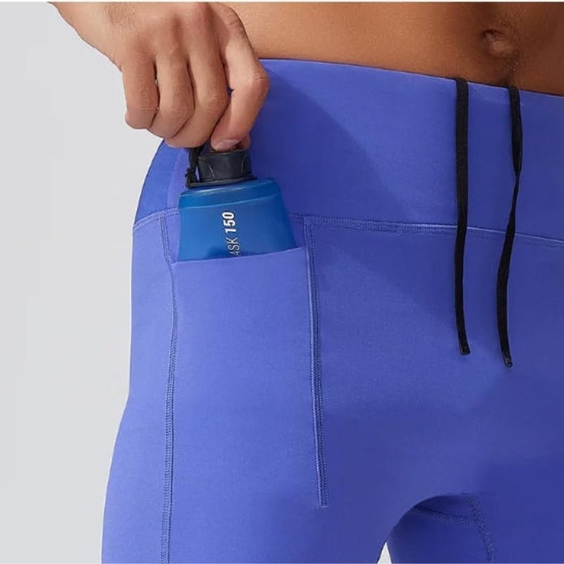 Men's 5 Inch Compression Shorts, Quick Dry High Elastic Tight Athletic for Running Gym Training