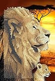 Cuaderno CANJ-16: Cuaderno de arte de cristal \"Leones de la sabana\"