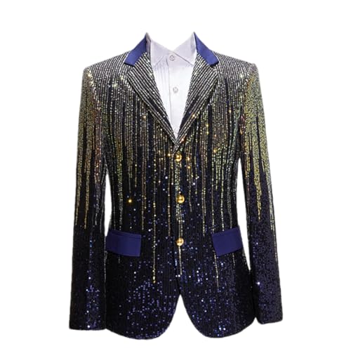 Men Sequin Embellished Blazer Jacket for Singers Stage Prom Shiny Blazers Party Wedding Blazer