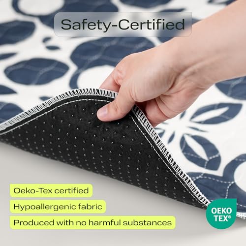 Image of Washable Pee Pads for Dogs 2-pack (36x41) - Waterproof Reusable Puppy Pads No-slip Surface - Stylish Dog Potty Training Pads Protect Against Leakage Small Medium Large Dogs, Oriental
