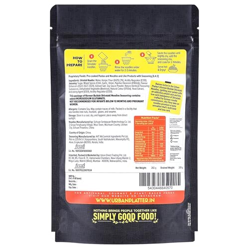 Image of Urban Platter Korean Buldak Shirataki Noodles, 282g (Konjac Noodle | Keto-friendly, Low-Carb, Fat-free | Fiery Buldak Explosion | Ready in Minutes)