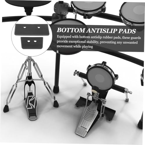 2 Piezas Protectores Antideslizantes Para Pedales De Batería miniatura 3