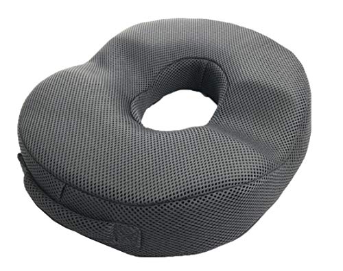 ObboMed SU-2610 Cojín de Espuma de Memoria para Cóccix, Espuma de Memoria, Recorte Ovalado de Rosquilla para Hemorroides, La Presión Pélvica, Embarazo de Próstata, Cóccix Perineal