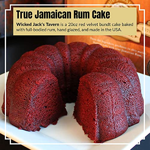 True Jamaican Rum Cake By Wicked Jack's Tavern | 20Oz Red Velvet Cake For Birthday Gifts, Thank You Gifts, Or Gourmet Gift Baskets | Cakes For Delivery | Liquor & Spirits Bakery & Dessert Gifts #TOP1