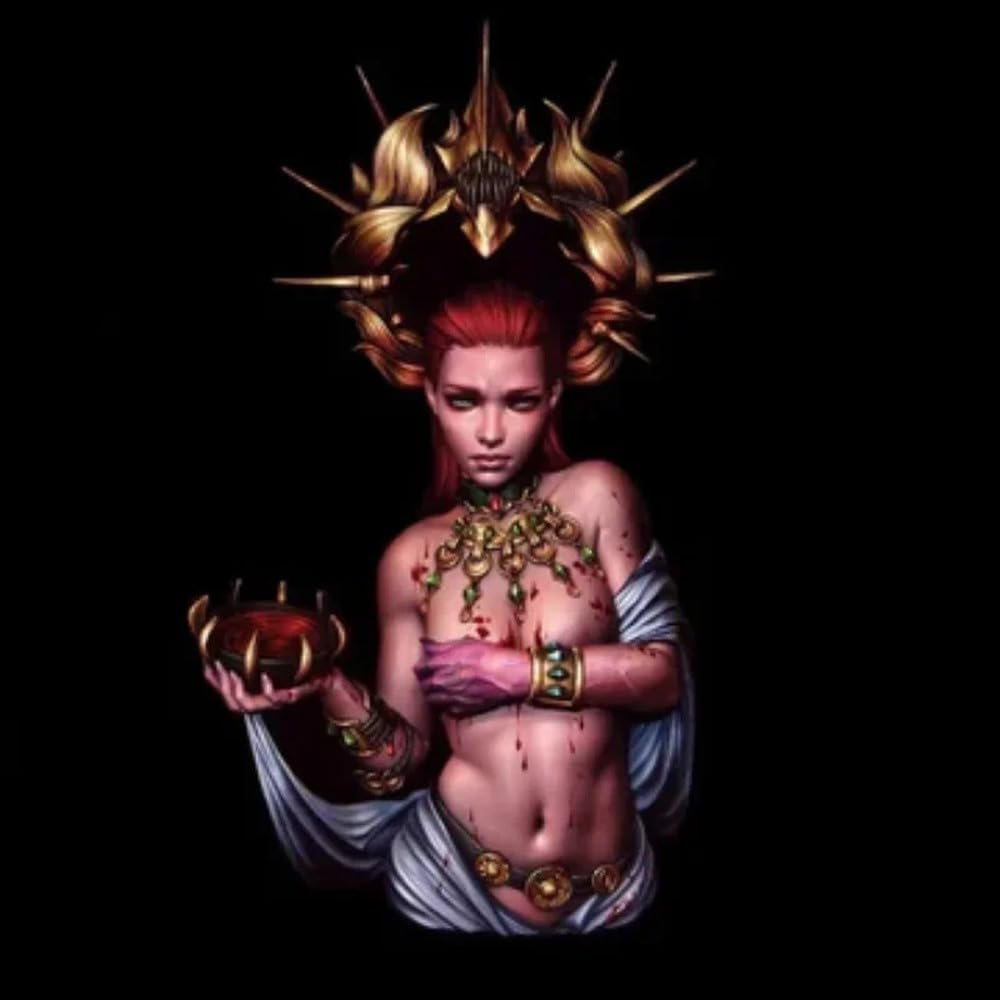 1/9 Scale Resin Bust Model Kit Fantasy DIY Model Kit Statue Priestess Unassembled and Unpainted
