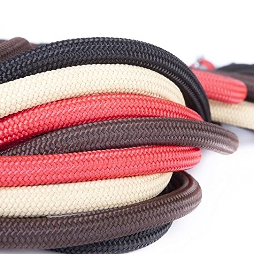 Dingo Black Cord Lead, Handmade Light Leash for Dog in Snake Style 10430, 8 mm x 120 cm - Image 2