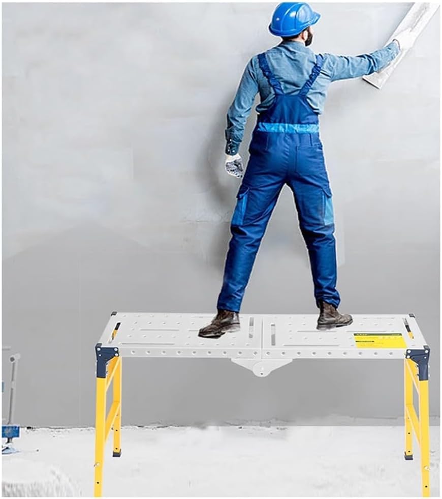 Plataforma de trabajo ajustable y plegable en acero resistente para pintar paredes 2