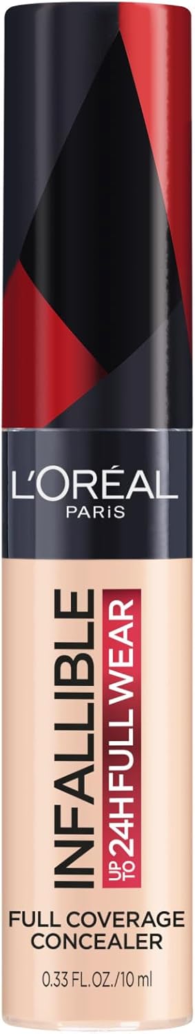 LâOrĂ©al Paris Infallible Full Wear Concealer, Concealer Makeup, One-Swipe Full Coverage, Matte Finish, Waterproof, Transfer-Resistant, Longwear Up to 24 Hours, 10 ml, Fawn