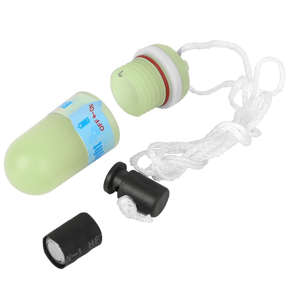 QD-924 Kunststoff Nacht Diving LED-Signal Licht Unterwasser wasserdichte fluoreszierende Beleuchtung mit Lanyard (Grasgrün)