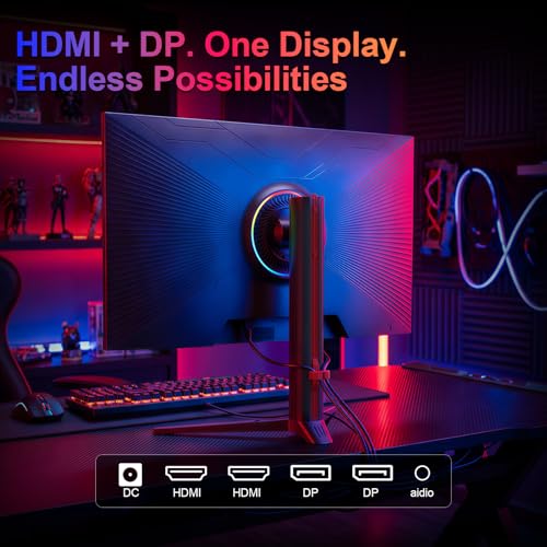 Image of 27 Inch Gaming Monitor, Dual Mode, 4K UHD(3840X2160) 160Hz & FHD 320Hz, Fast IPS,1ms, Adaptive Sync, HDR Supports, HDMI 2.1 & DP 1.4, Height Adjustment PC Monitor, VESA Mount (GT27 Twin)