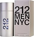Carolina Herrera 212 Men EDT Spray - Timeless Sandalwood Scent with Fresh, Energetic Green and Sensual Peppery Spice Notes, 3.4 oz