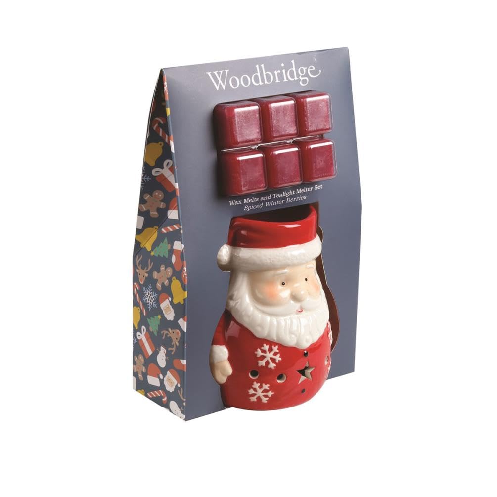 Aroma Accessories Woodbridge Santa Spiced Winter Berries Wax Melt Warmer Gift Set