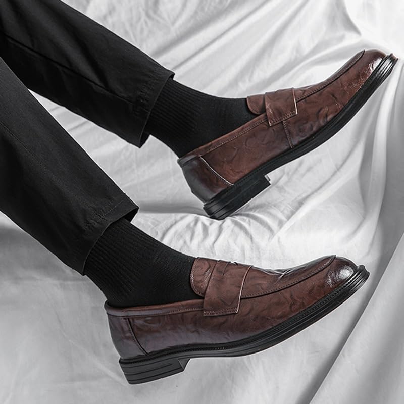 Men's Fashion Luxury Slip on Formal Business Oxford Shoes Mens Comfort Hand Stitched Business Formal Derby Shoes3