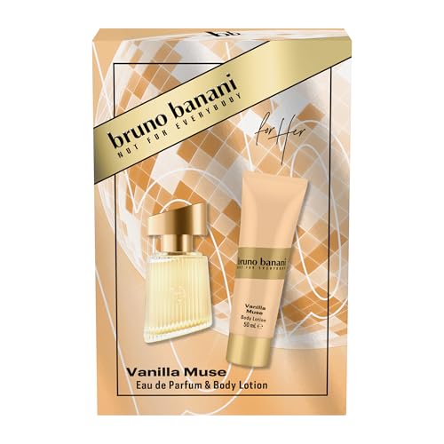 bruno banani Vanilla Muse Eau de Parfum for Women and Perfumed Body Lotion Vanilla Fragrance Attractive and Feminine 30ml 50ml