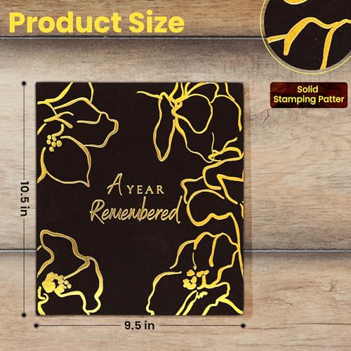 A Year Remembered Journal & Keepsake Memory Book – 9.5"x10.5" – Hardcover Linen Journaling Notebook, Spiral Journal Notebooks for Photos & Moments – Gift for Grandparents Parents Men & Women (Black) - image 7