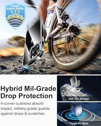 Image of HOOMIL Case for iPhone 15 Pro Max, Anti-Yellowing, Clear
