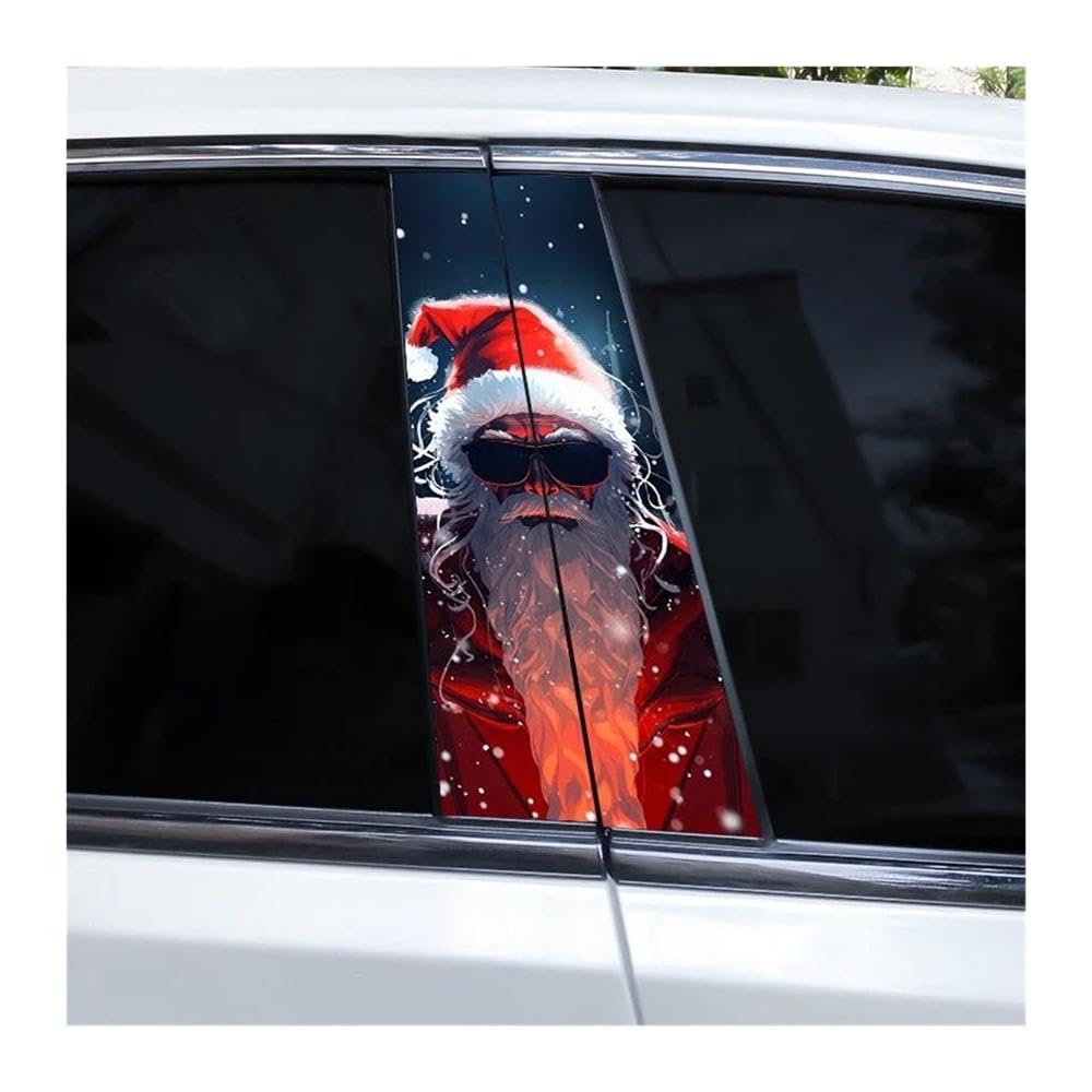 Decorative Items 2pcs Car B-Pillar Decals Sunglasses Auto Center Pillar Waterproof Sticker
