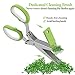 2025 Upgraded Herb Scissors, Effortless Herb Shears Cutter Tool with Sharp Stainless Steel Blades for Fresh Herbs, Must-Have Kitchen & Cooking Gadget, Green