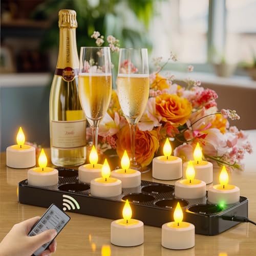 Soulbay Flameless Candles With Remote Control Timer & Charging Base thumb #2