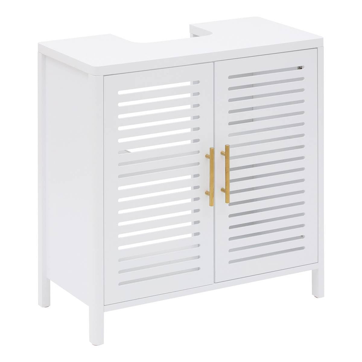 5five - mobile sottolavabo orea quadrato 35x70 cm a 2 ante, bianco