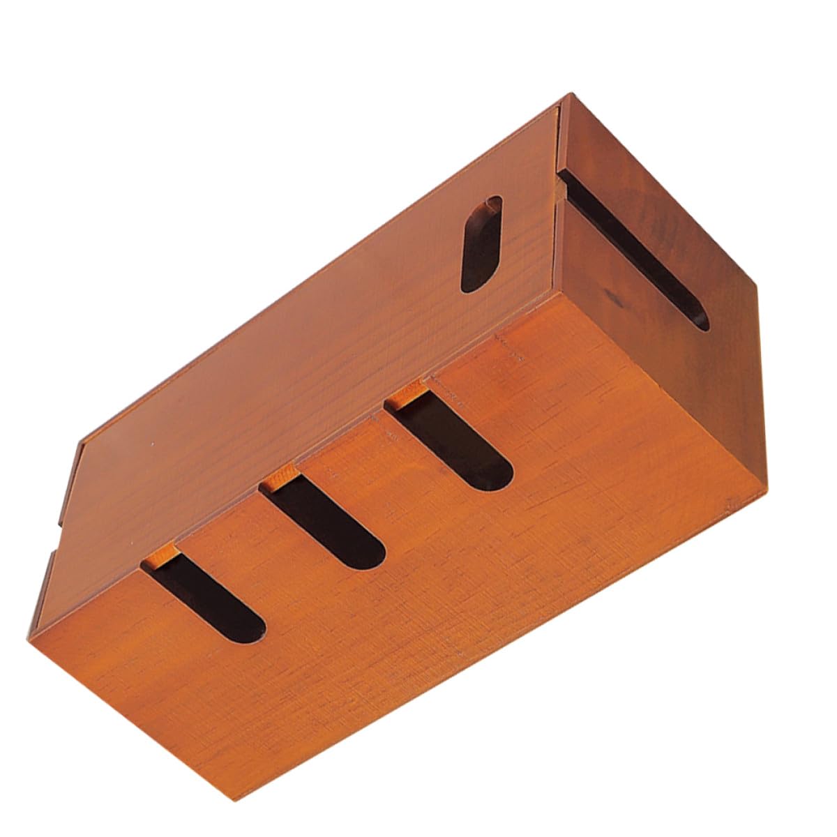 Healeved Scatola Organizer per Cavi da Scrivania in Legno Marrone, Contenitore per Prese e Caricabatterie Design Moderno e Semplice, per Ufficio e Casa