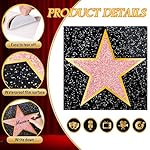 Pasimy 25 Pcs Movie Star Stickers Movie Theme Party Decorations Red Carpet Stickers Stars of Fame Decor Kit Stars Props with Black Markers for Red Carpet Party Decorations - Image 3