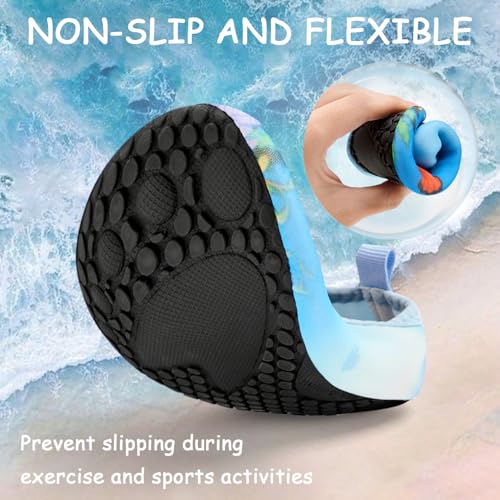 Image of ANLUKE Kids Boys Girls Water Shoes Barefoot Aqua Socks Fast Dry Beach Swim Outdoor Sports Shoes for Toddler