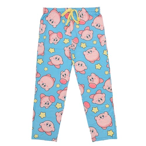 Kirby and Warp Star All-Over Print Mens Sleep Pajama Pants-XL
