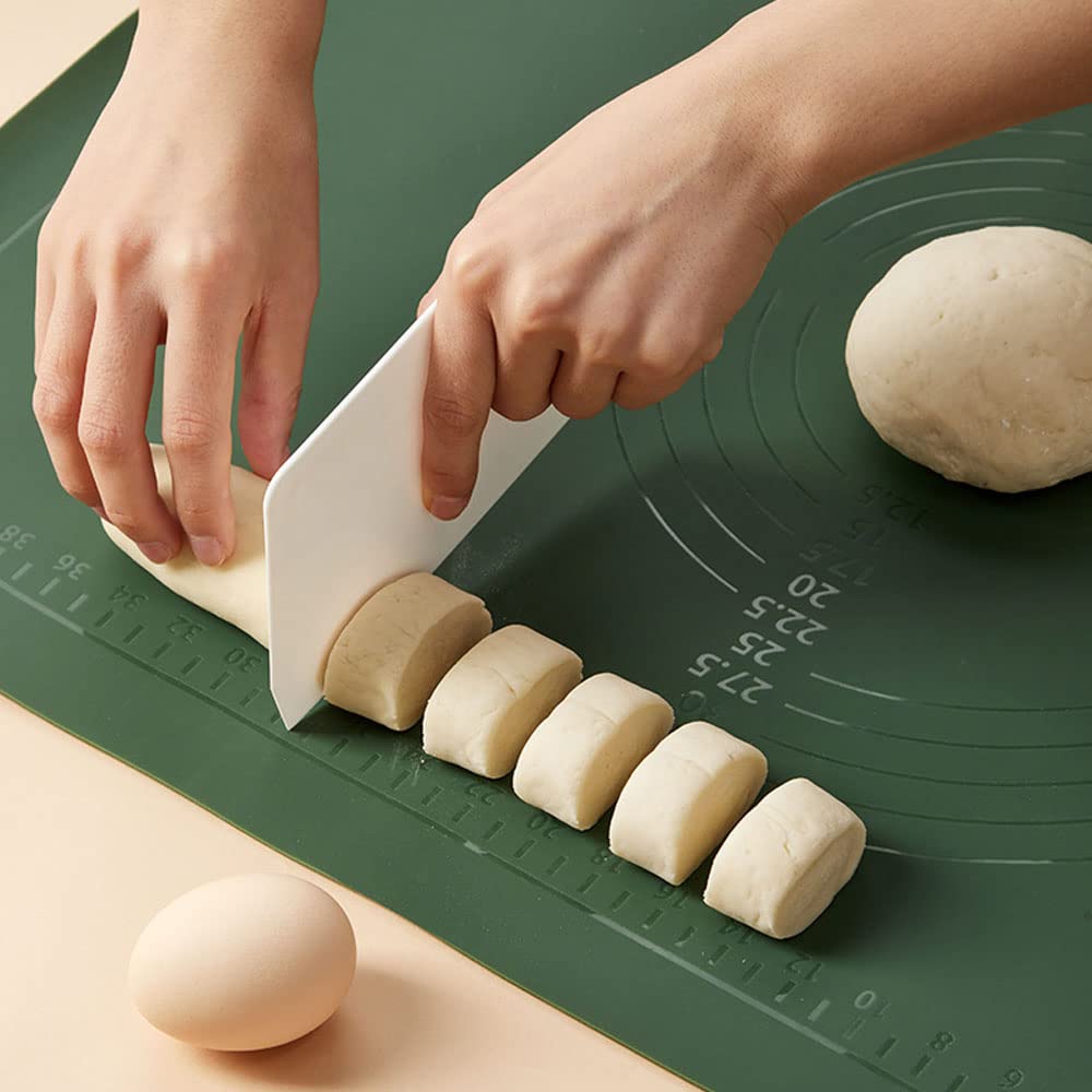 Alfombrilla De Silicona para Pastelería, Mantel De Mesa/Mostrador De 19,5'' X 29'', Alfombrilla para Amasar/Fondante/Pastelería, para La Cocina De Casa,Blanco
