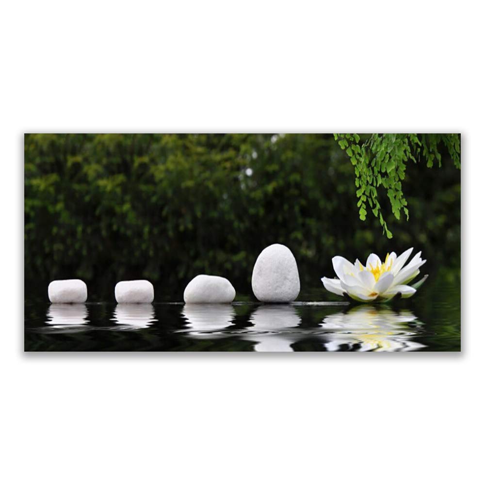 Impression sur verre trempé 120x60cm Tulup pour créer une ambiance zen dans votre salon moderne