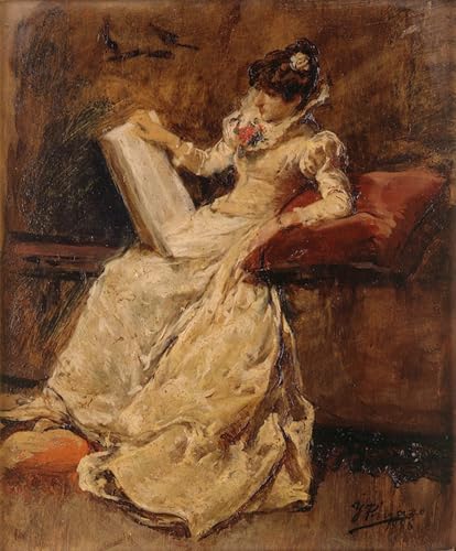 Affiche de Arts Figura Femenina par Ignacio Pinazo Impression sur Toile Salon 60x90cm