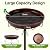 Daoeny 35In Metal Bird Bath for Outside, Bird Bath Bowl with 5 Prongs Base Stake, Freestanding Garden Metal Bird Bath, Vintage Birdbaths Bowl, Bird Baths for Outdoors Yard Garden Lawn Decor(Brown)