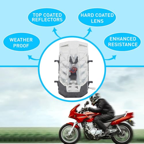Image of LED Tail Light Assembly Compatible for Bajaj Pulsar UG3, Pulsar 150 & Pulsar 220 | Rear Back Brake Light Lamp for Motorcycle | High Brightness Red LED Tail Lamp | Durable ABS | Pack of 1