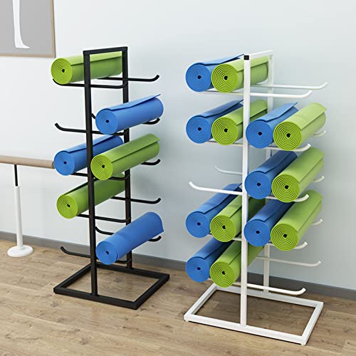 Support de tapis de yoga en mousse double face avec étagère métallique