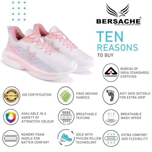 Image of BERSACHE Premium Sports,Walking,Gym,Cricket, Trending Running Shoes for Womens /Girls